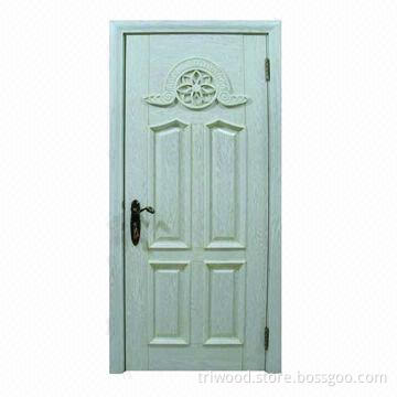 Exquisite Interior Composite Wood Door with Natural Wood Veneer and Environment-friendly Painting